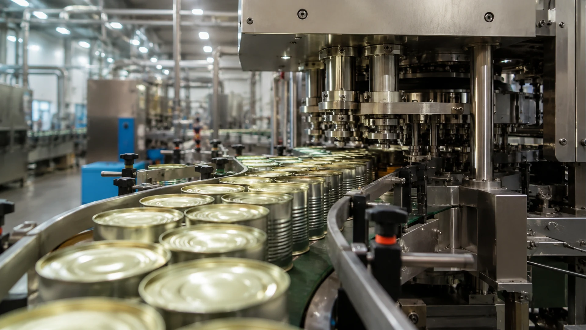 Automated can seaming and food canning production line represented by Song Song